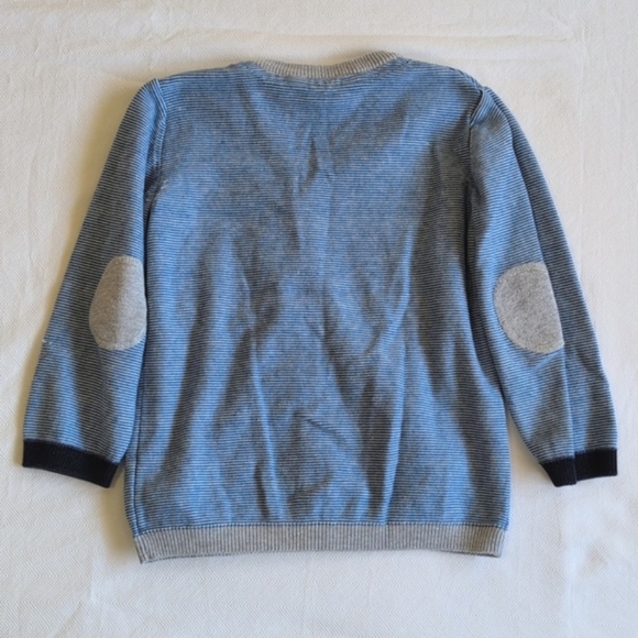 H&M blue striped preppy button down cardigan sweater 1.5-2 YRS baby boy - Picture 7 of 9